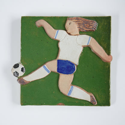 希少 リサ・ラーソン 女子サッカー（Damfotboll）の陶板 箱付き - 北欧食器タックショミュッケ