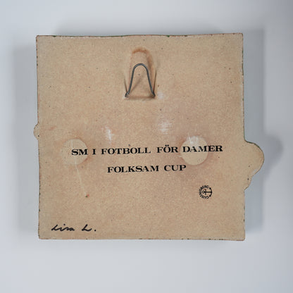 希少 リサ・ラーソン 女子サッカー（Damfotboll）の陶板 箱付き - 北欧食器タックショミュッケ