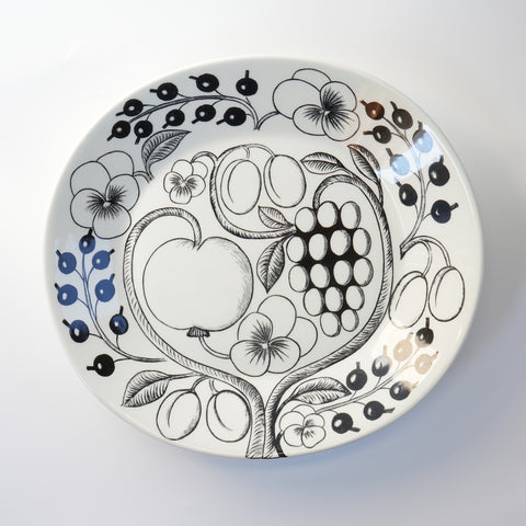 アラビア パラティッシ ブラック 25cmオーバルプレート ヴィンテージ モノトーン