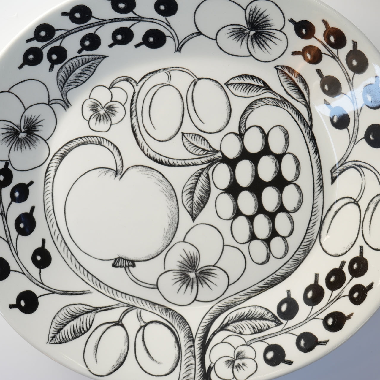 最初期モデル アラビア パラティッシ ブラック（Paratiisi）25cm オーバルプレート 1