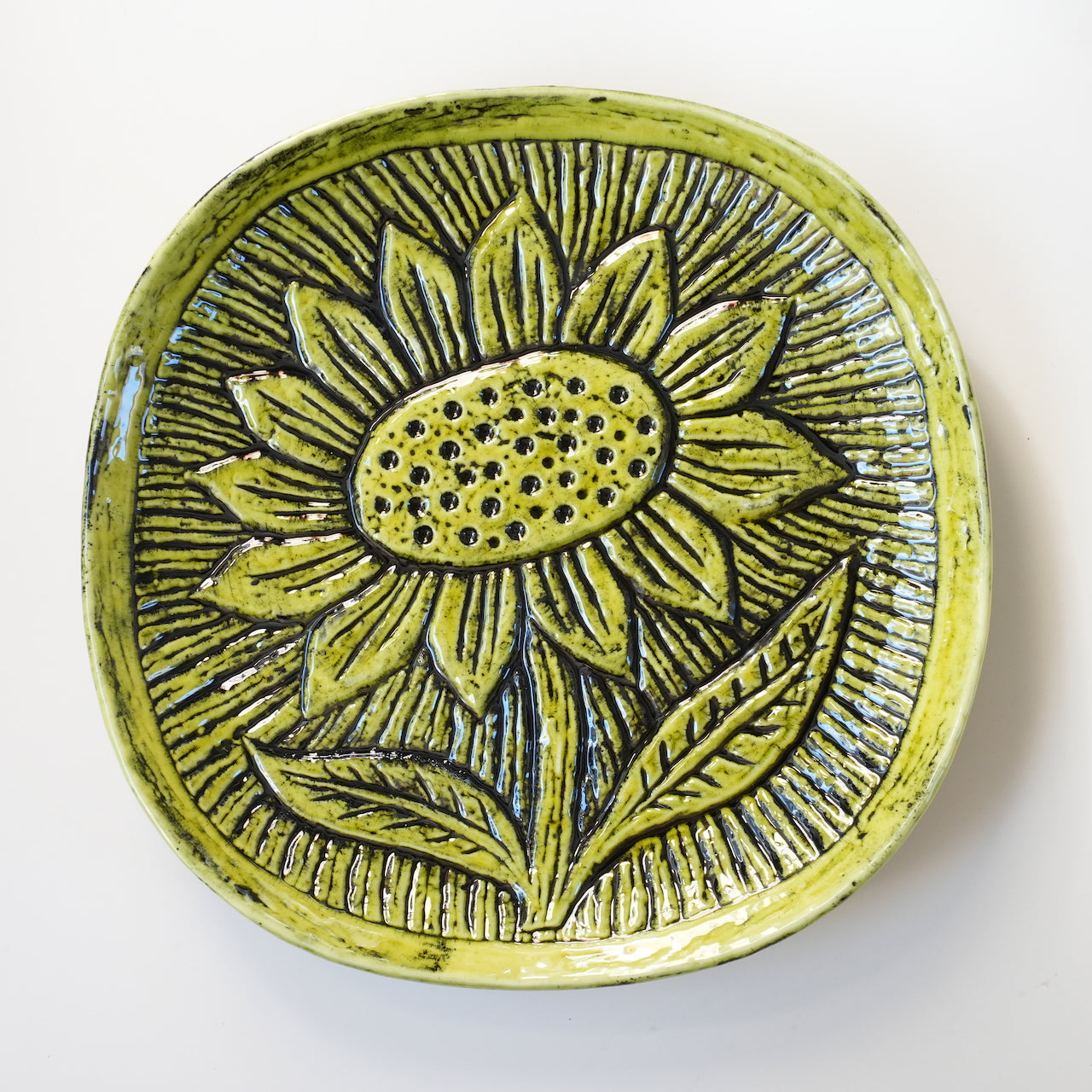 大サイズ ロールストランド グンナー・ニールンド（Gunnar Nylund）ひまわり（Solros）の飾り皿
