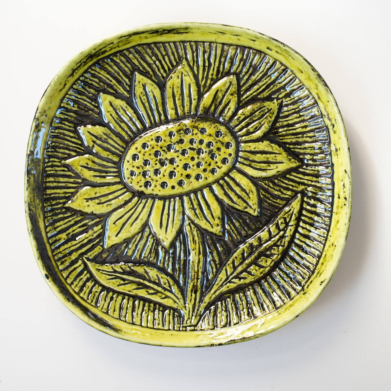 大サイズ ロールストランド グンナー・ニールンド（Gunnar Nylund）ひまわり（Solros）の飾り皿