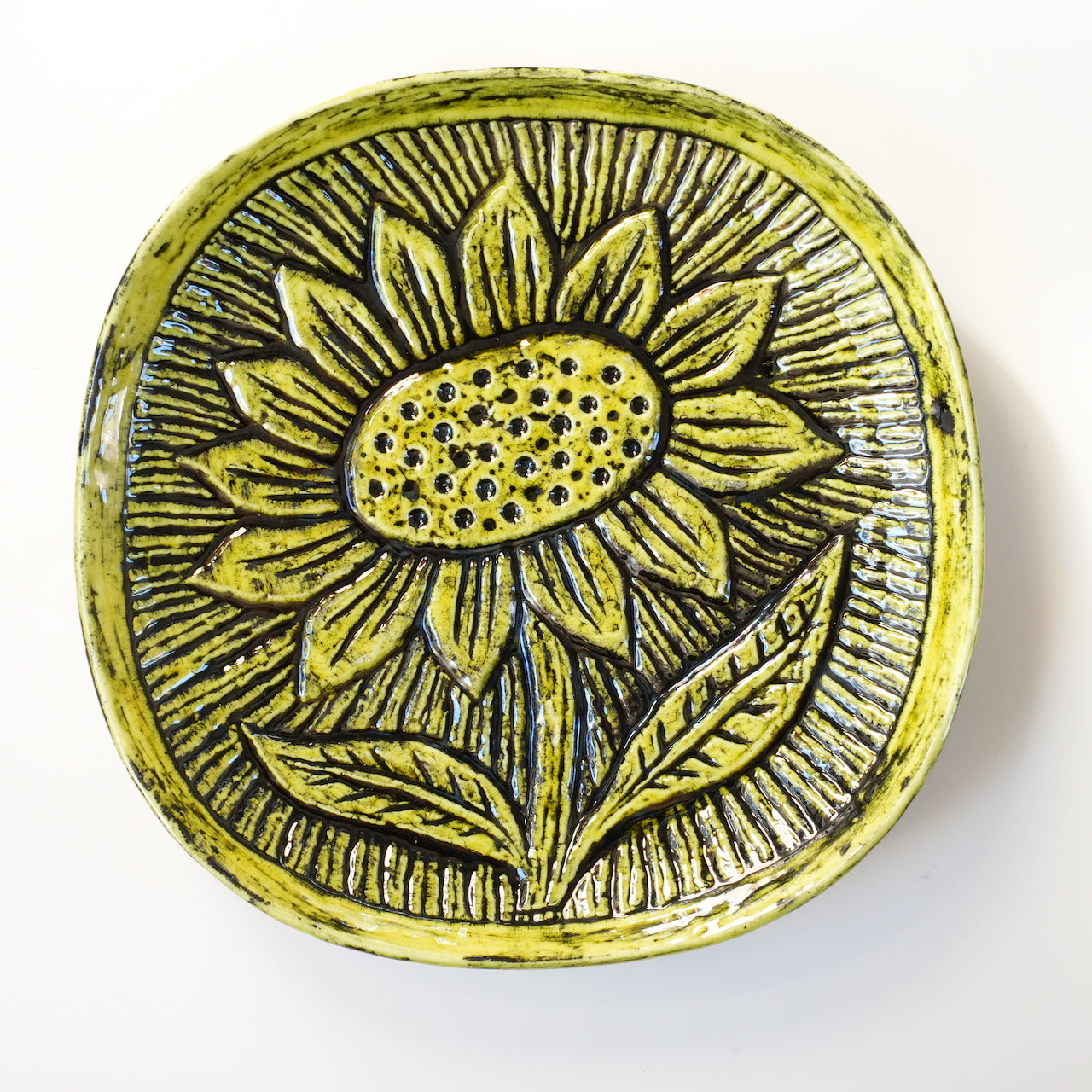 大サイズ ロールストランド グンナー・ニールンド（Gunnar Nylund）ひまわり（Solros）の飾り皿