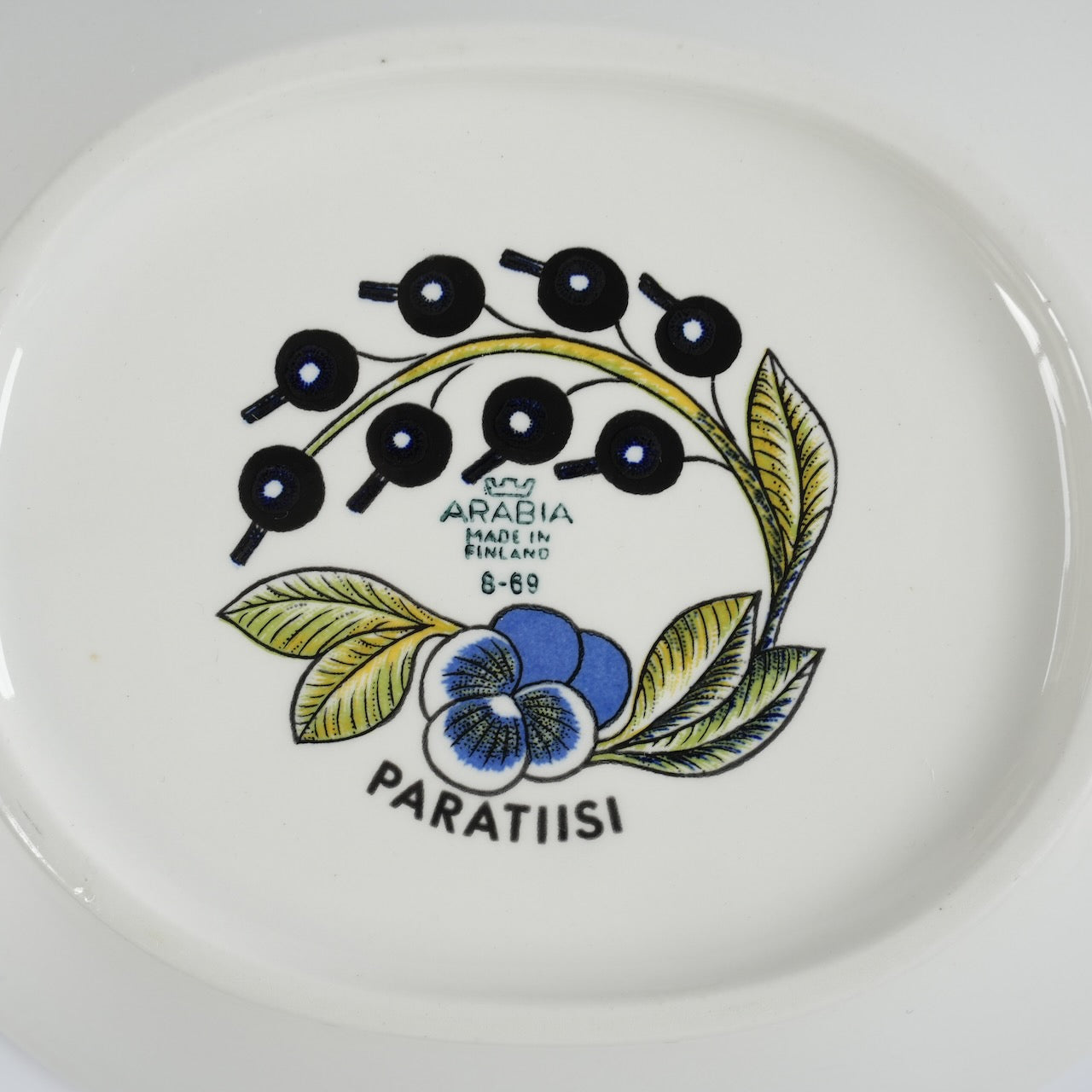 珍品【ヴィオラロゴ】アラビア（ARABIA）パラティッシ（Paratiisi）深皿 スープ皿22cm