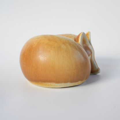 罕见的 Lisa Larson 与 Bernd Friberg 合作：Gustavsberg Skansen 动物园狐狸雕像，中号