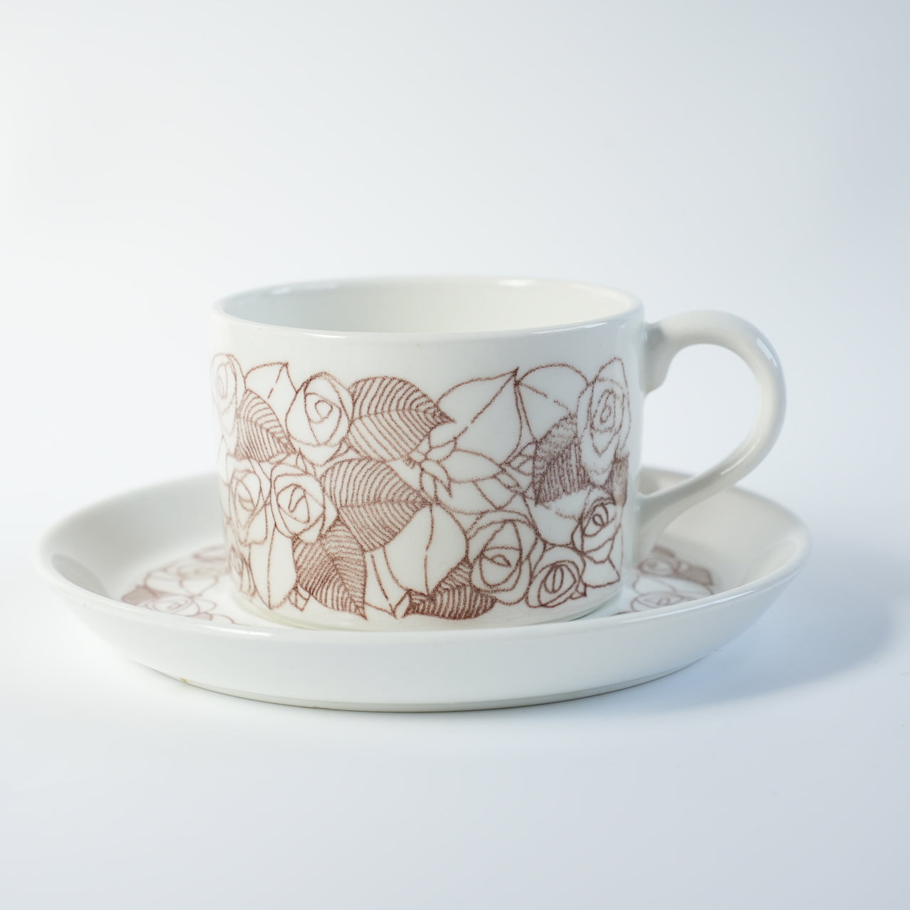 稀有 Gustavsberg Rosenfalt 茶杯和茶碟 1