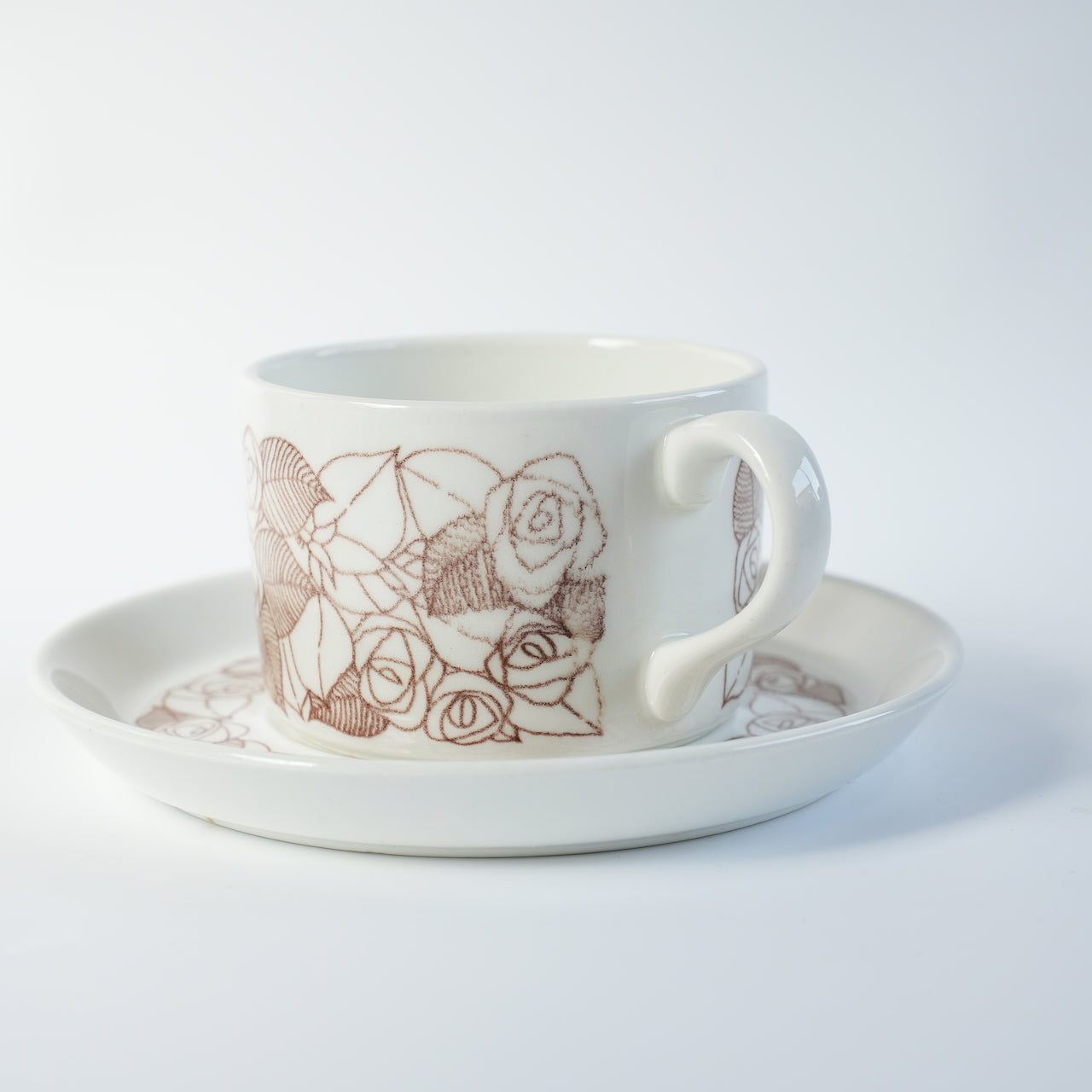 稀有 Gustavsberg Rosenfalt 茶杯和茶碟 1