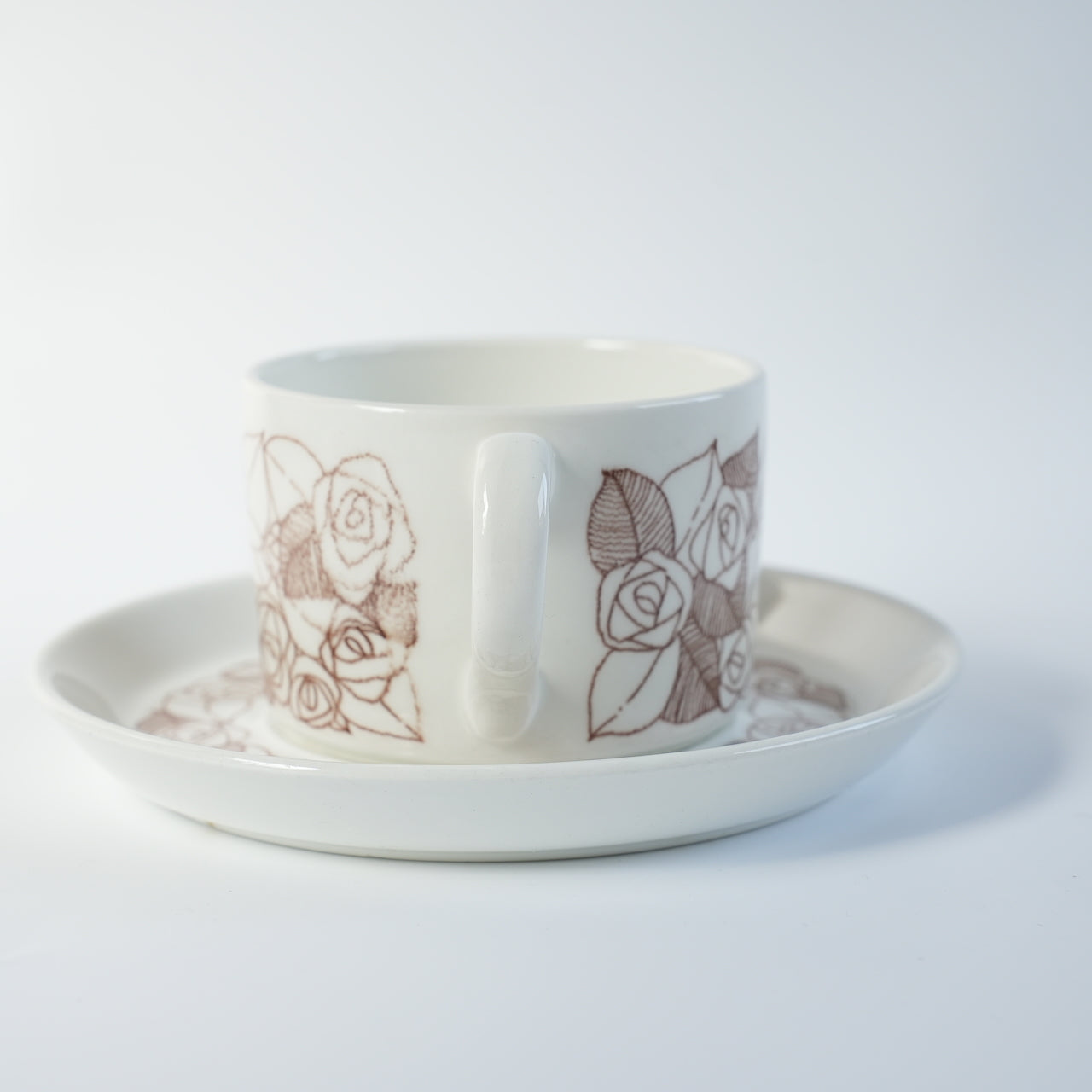 稀有 Gustavsberg Rosenfalt 茶杯和茶碟 1