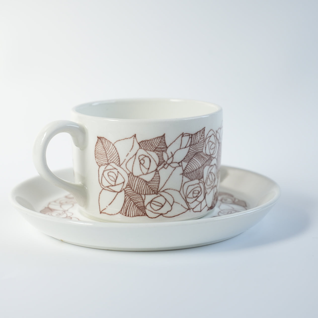 稀有 Gustavsberg Rosenfalt 茶杯和茶碟 1