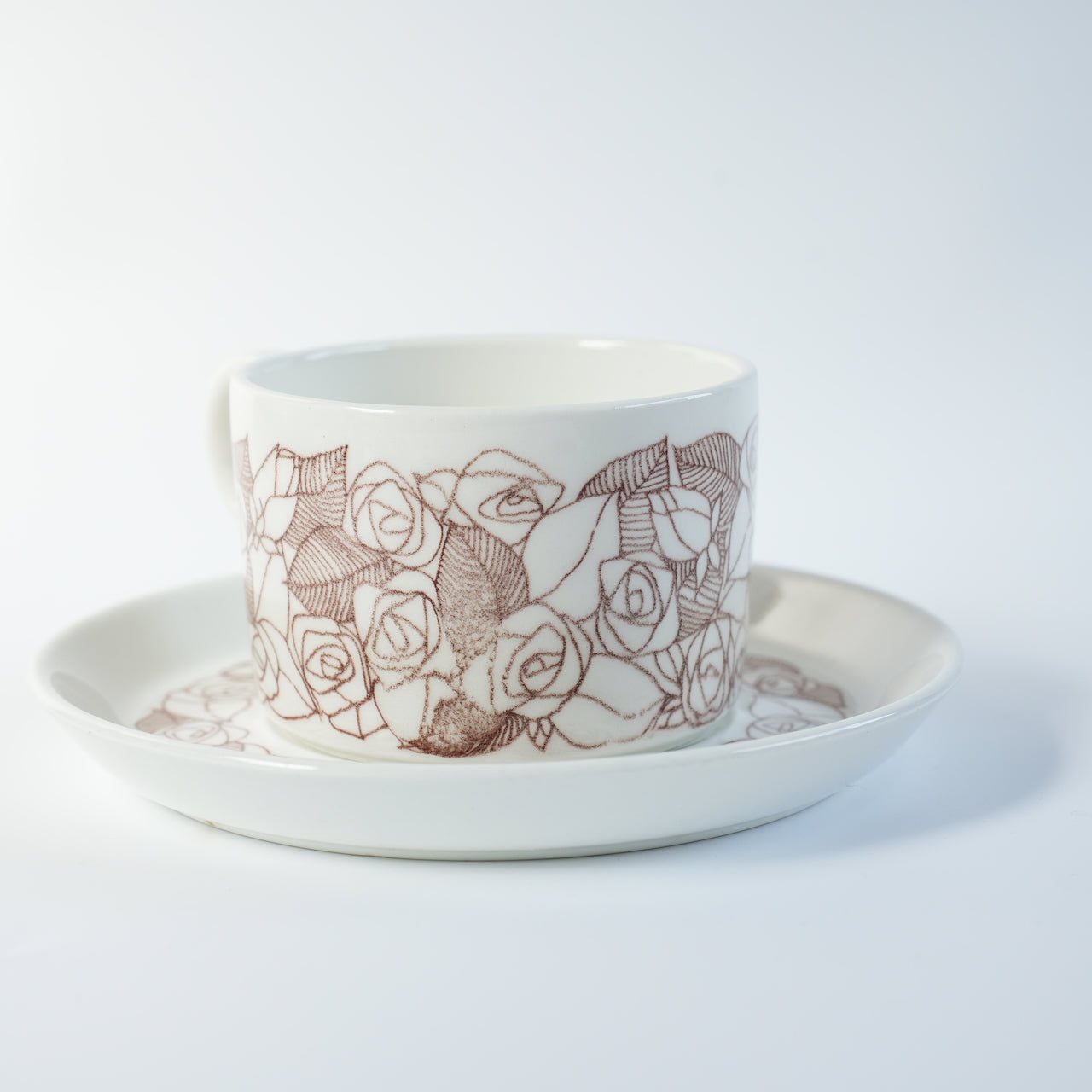 稀有 Gustavsberg Rosenfalt 茶杯和茶碟 1