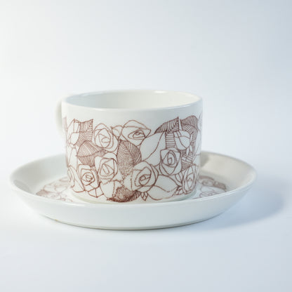 稀有 Gustavsberg Rosenfalt 茶杯和茶碟 1