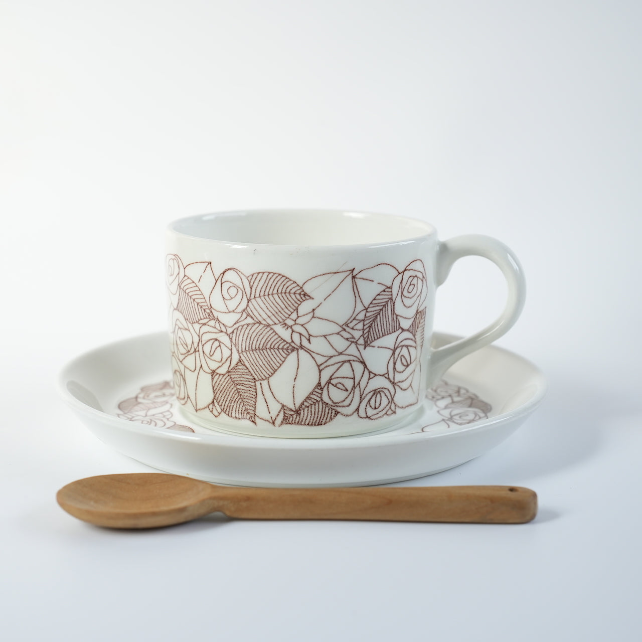 稀有 Gustavsberg Rosenfalt 茶杯和茶碟，2 件