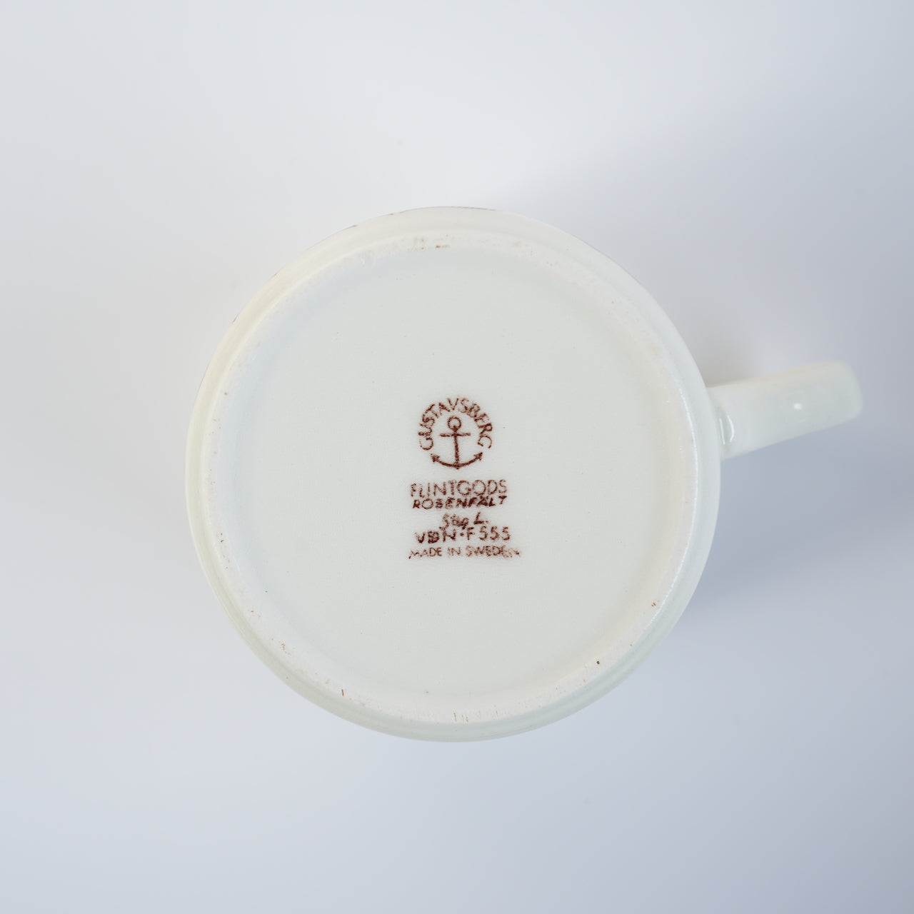 稀有 Gustavsberg Rosenfalt 茶杯和茶碟，2 件