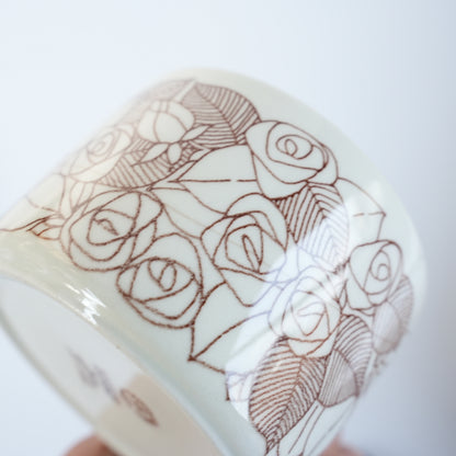 稀有 Gustavsberg Rosenfalt 茶杯和茶碟，2 件