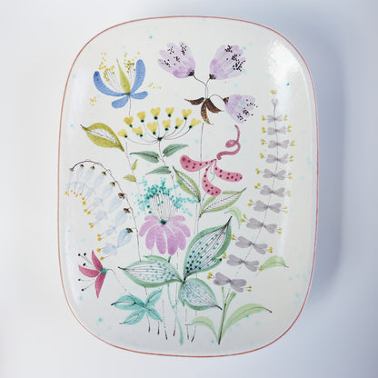 Stig Lindberg G Studio 大型陶器装饰盘，由 Inge Klink 设计，1950 年代