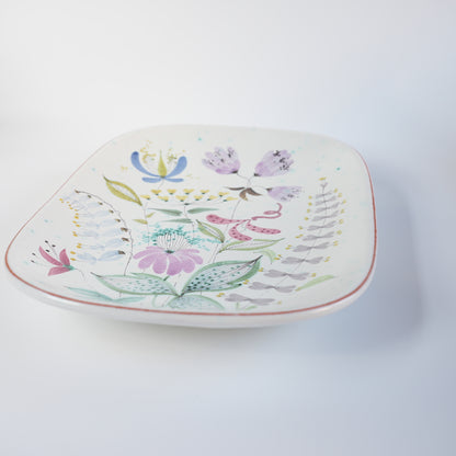 Stig Lindberg G Studio 大型陶器装饰盘，由 Inge Klink 设计，1950 年代
