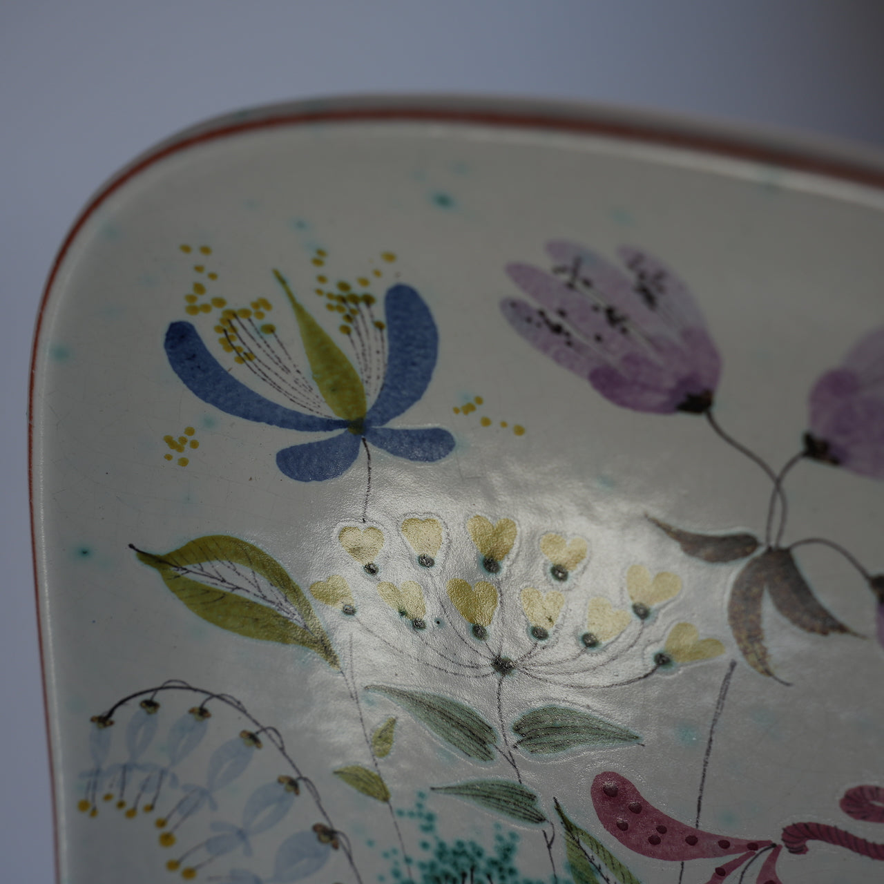 Stig Lindberg G Studio 大型陶器装饰盘，由 Inge Klink 设计，1950 年代