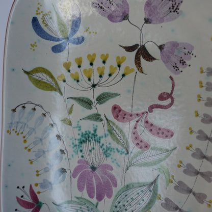 Stig Lindberg G Studio 大型陶器装饰盘，由 Inge Klink 设计，1950 年代