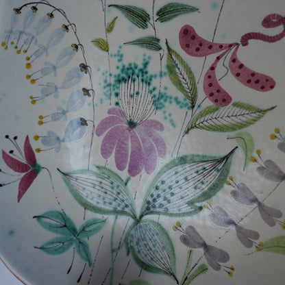 Stig Lindberg G Studio 大型陶器装饰盘，由 Inge Klink 设计，1950 年代