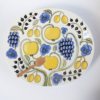 罕见的 Arabia Paratiisi 特大椭圆形盘子，36 厘米，带有 Viola 标志