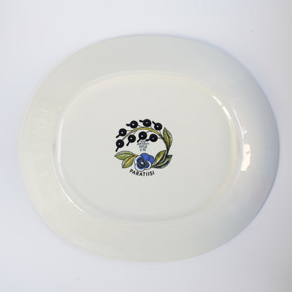 罕见的 Arabia Paratiisi 特大椭圆形盘子，36 厘米，带有 Viola 标志