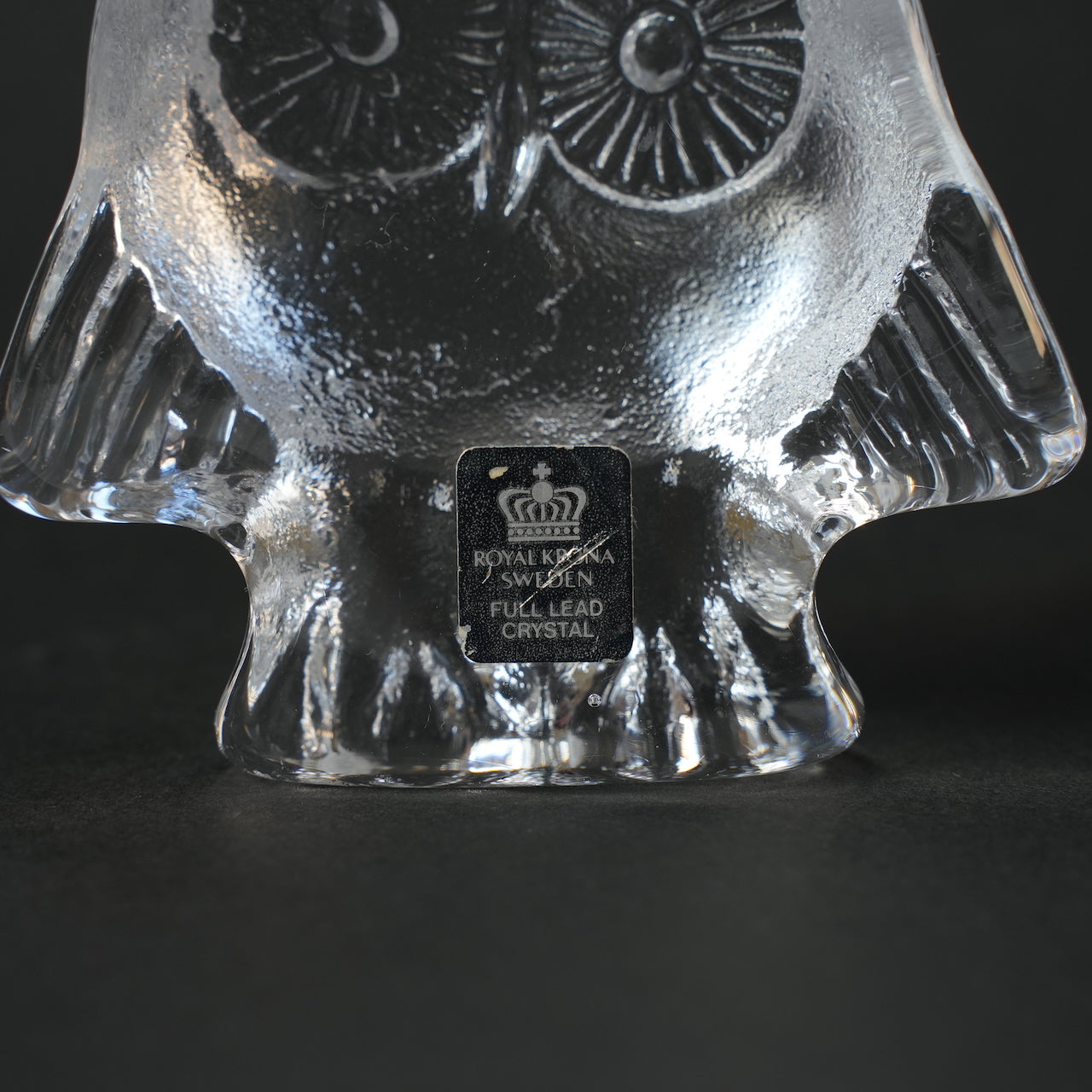 リサ・ラーソン（Lisa Larson） ローヤルクローナ ガラスのふくろう 裏面（バックスタンプ）