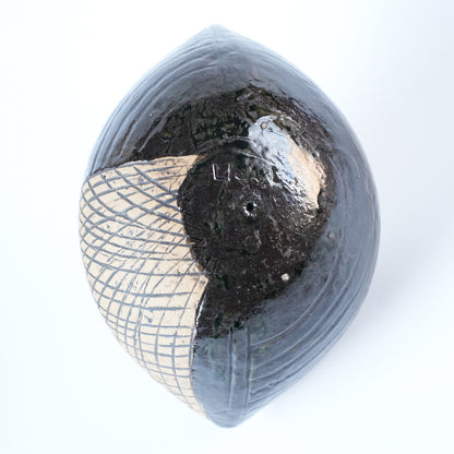 稀有颜色 Lisa Larson 渔夫（Fiskare i båt）物品 棕色衣服和黑色船体 稀有颜色变体