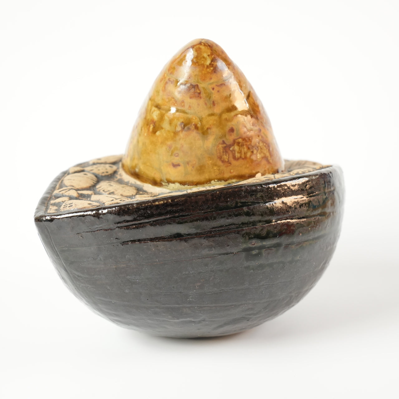 稀有颜色 Lisa Larson 渔夫（Fiskare i båt）物品 棕色衣服和黑色船体 稀有颜色变体