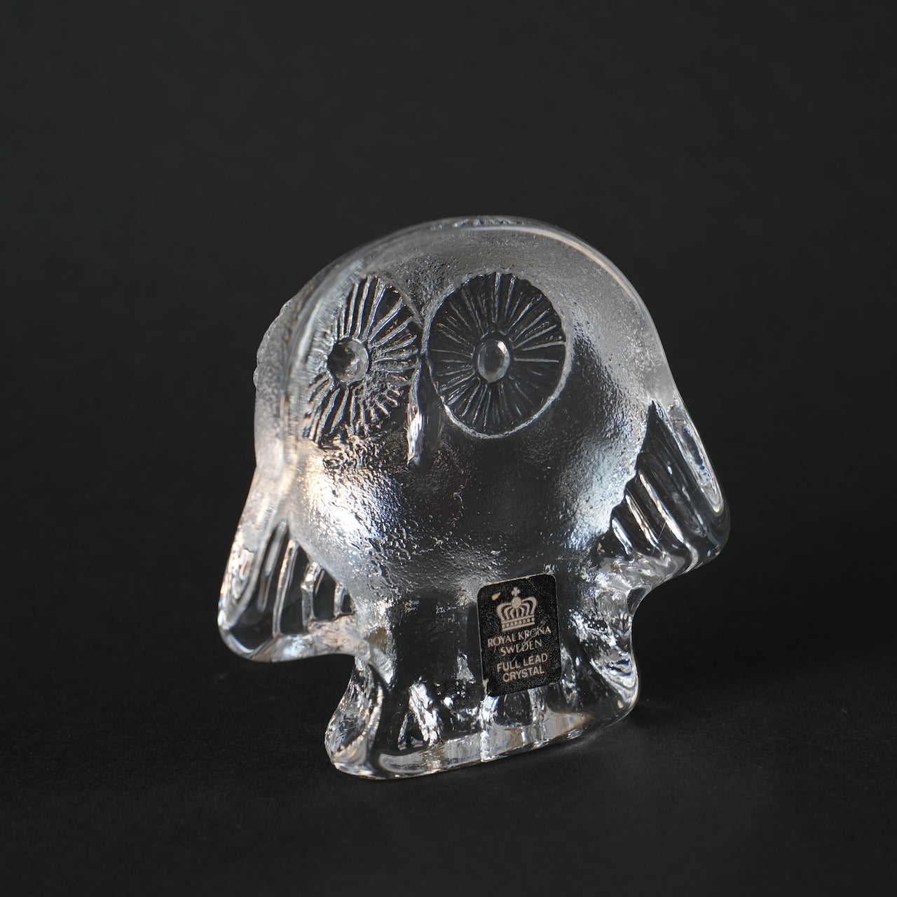 リサ・ラーソン（Lisa Larson） ローヤルクローナ ガラスのふくろう - 側面