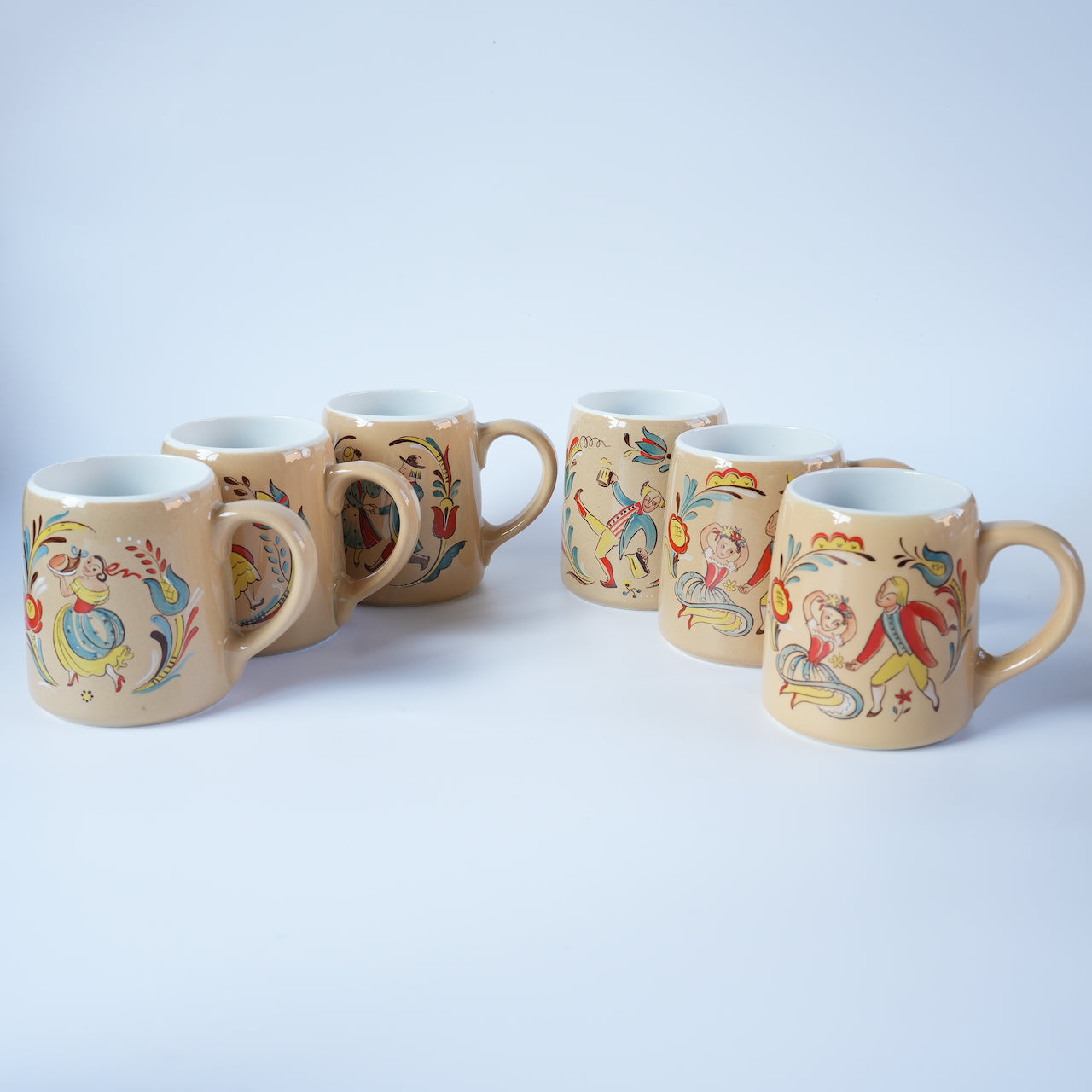 5点揃い＋1点オマケ アラビア ケスティ（Kesti）絵柄違い ビアマグカップ セット - 画像1