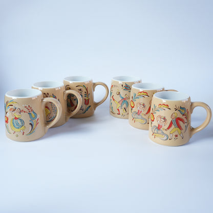 5点揃い＋1点オマケ アラビア ケスティ（Kesti）絵柄違い ビアマグカップ セット - 画像1