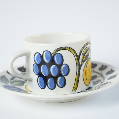 訳あり品【ヴィオラロゴ】アラビア（ARABIA）パラティッシ（Paratiisi）ティーカップ＆ソーサー