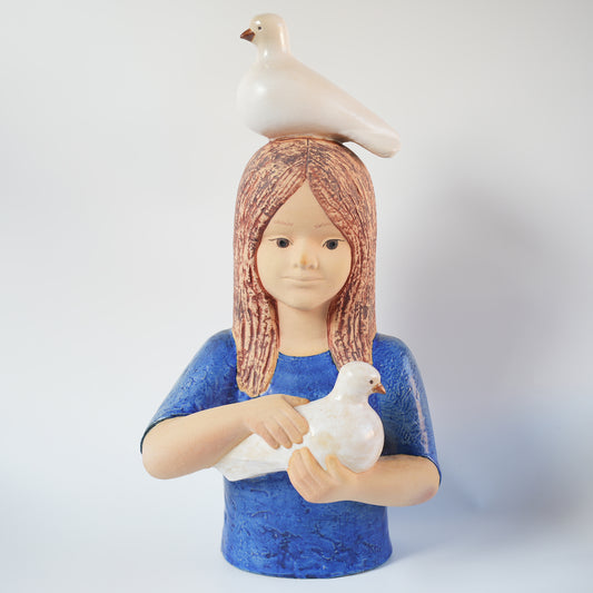 リサ・ラーソン グスタフスベリ 少女と鳩（Flicka med duva）