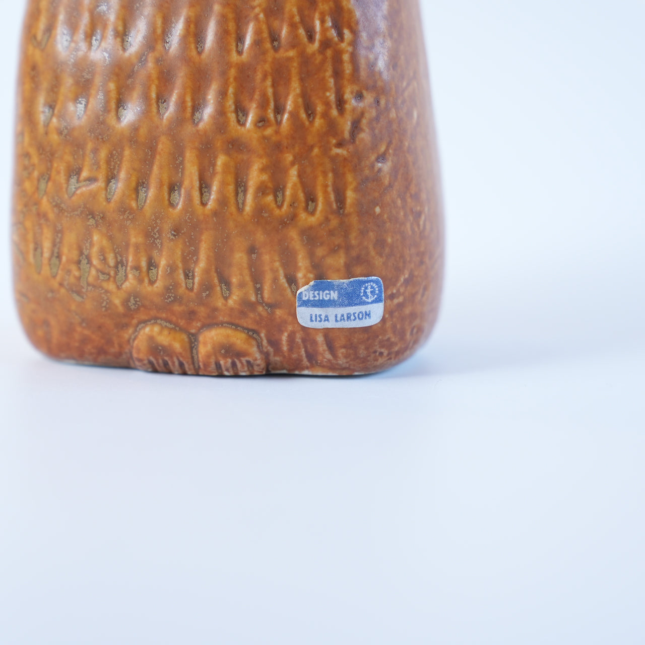 リサ・ラーソン 小さな猫（Liten Katt）オレンジ 1965年 グスタフスベリ オリジナルシール付き
