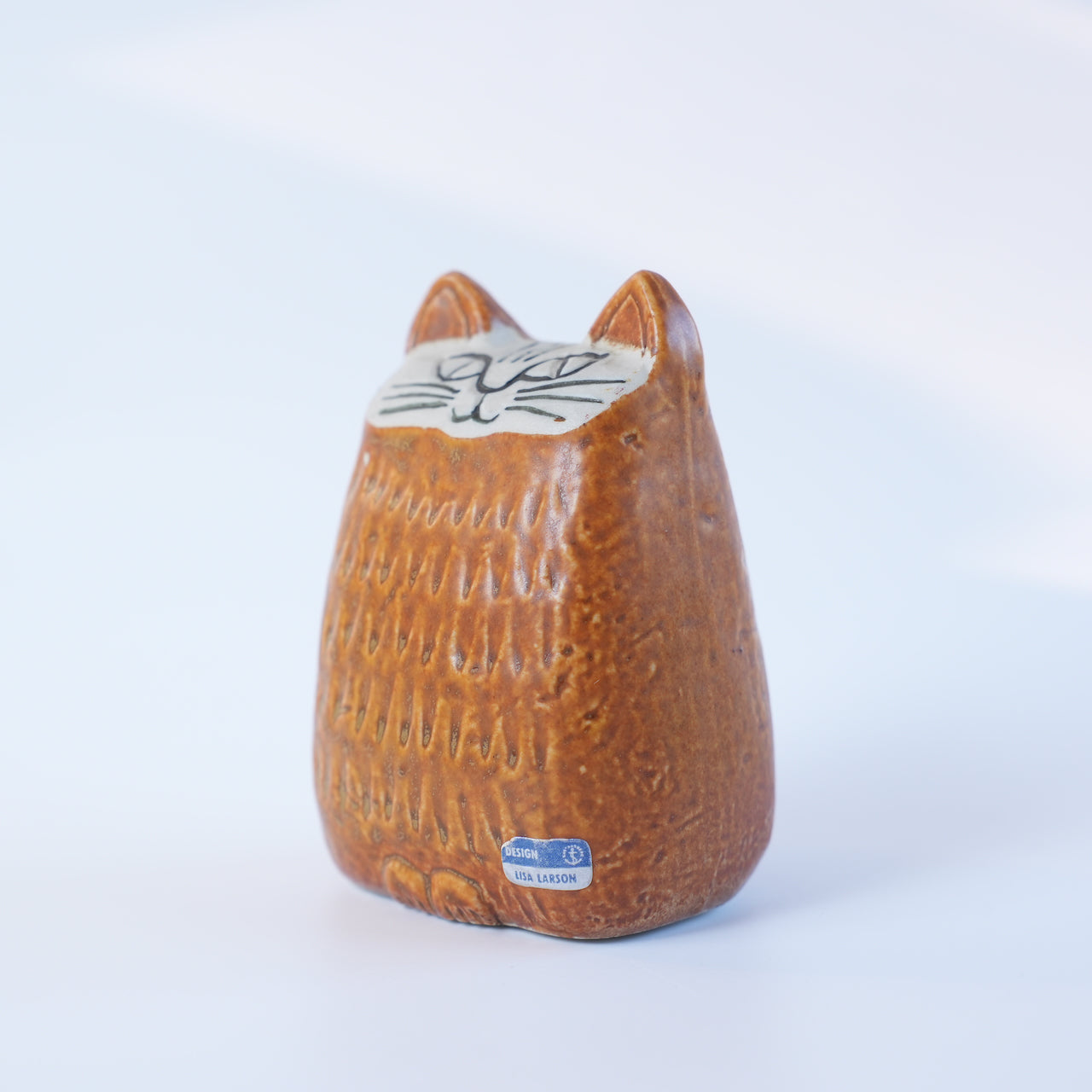 リサ・ラーソン 小さな猫（Liten Katt）オレンジ 1965年 グスタフスベリ オリジナルシール付き