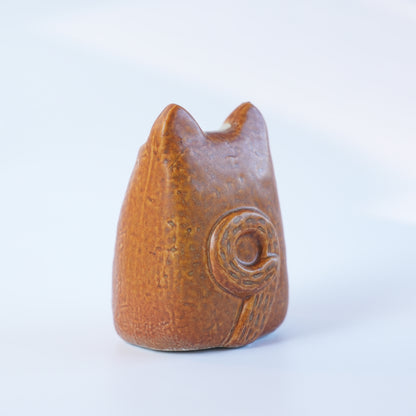 リサ・ラーソン 小さな猫（Liten Katt）オレンジ 1965年 グスタフスベリ オリジナルシール付き