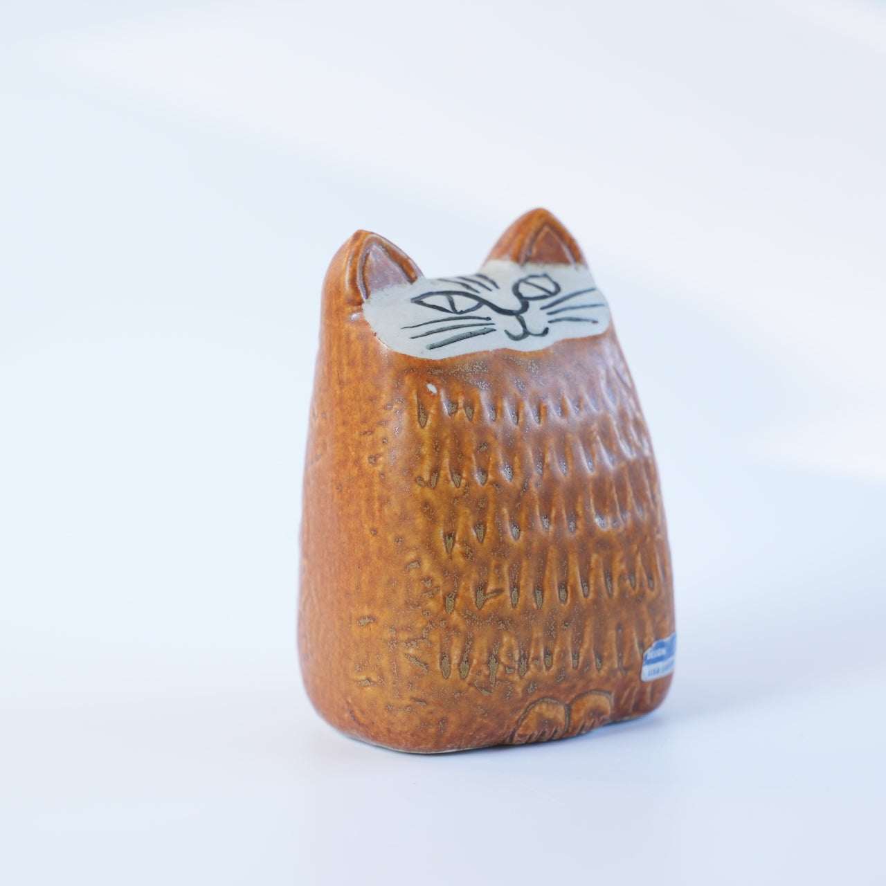 リサ・ラーソン 小さな猫（Liten Katt）オレンジ 1965年 グスタフスベリ オリジナルシール付き