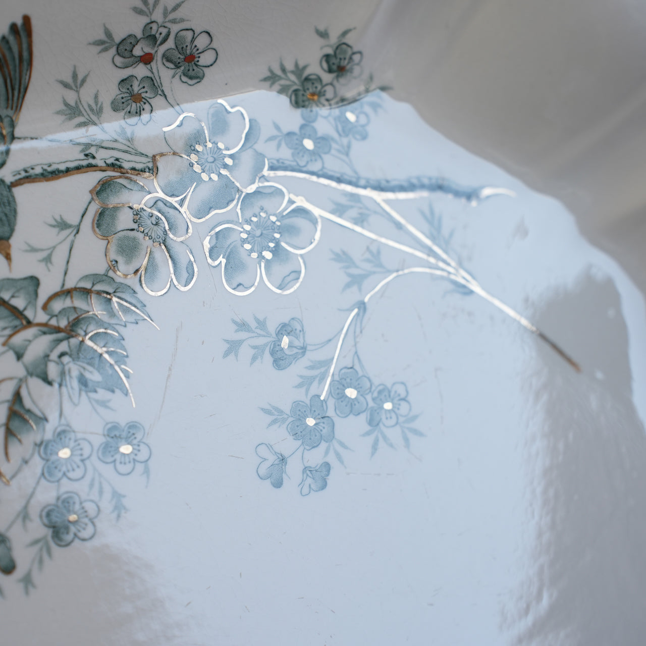 100年前の北欧皿 グスタフスベリ製 ヴェクショー（Wexiö）特大 スクエアプレート