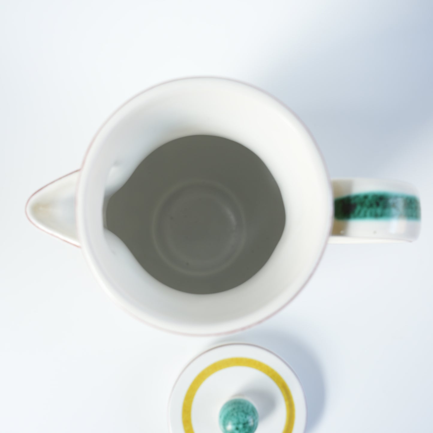 グスタフスベリ Gスタジオ ファイアンス焼き 植物文様 ピッチャー - ディテール 6