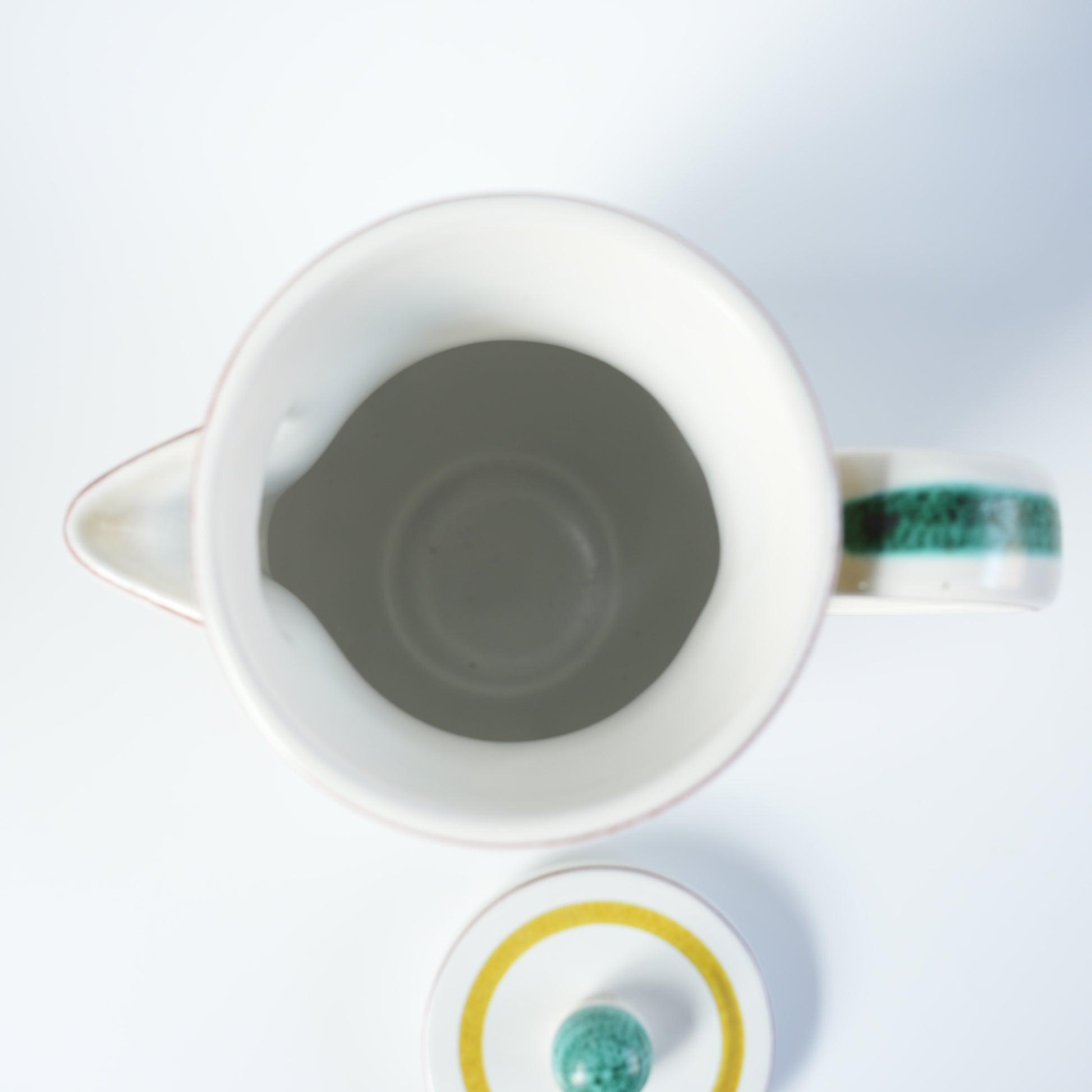 グスタフスベリ Gスタジオ ファイアンス焼き 植物文様 ピッチャー - ディテール 6