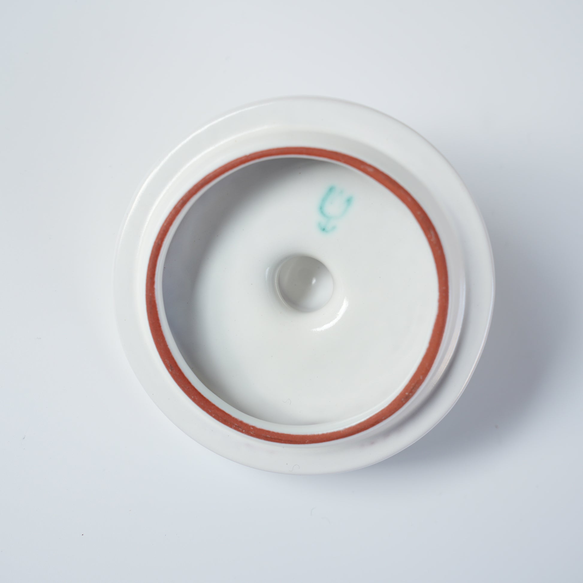 グスタフスベリ Gスタジオ ファイアンス焼き 植物文様 ピッチャー - バックスタンプ・裏印