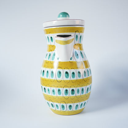 グスタフスベリ Gスタジオ ファイアンス焼き 植物文様 ピッチャー - ディテール 3