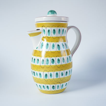 グスタフスベリ Gスタジオ ファイアンス焼き 植物文様 ピッチャー - ディテール 4