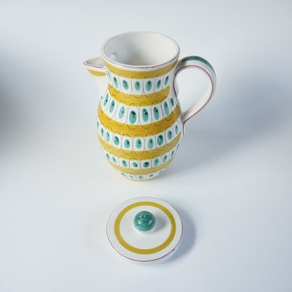 グスタフスベリ Gスタジオ ファイアンス焼き 植物文様 ピッチャー - ディテール 5