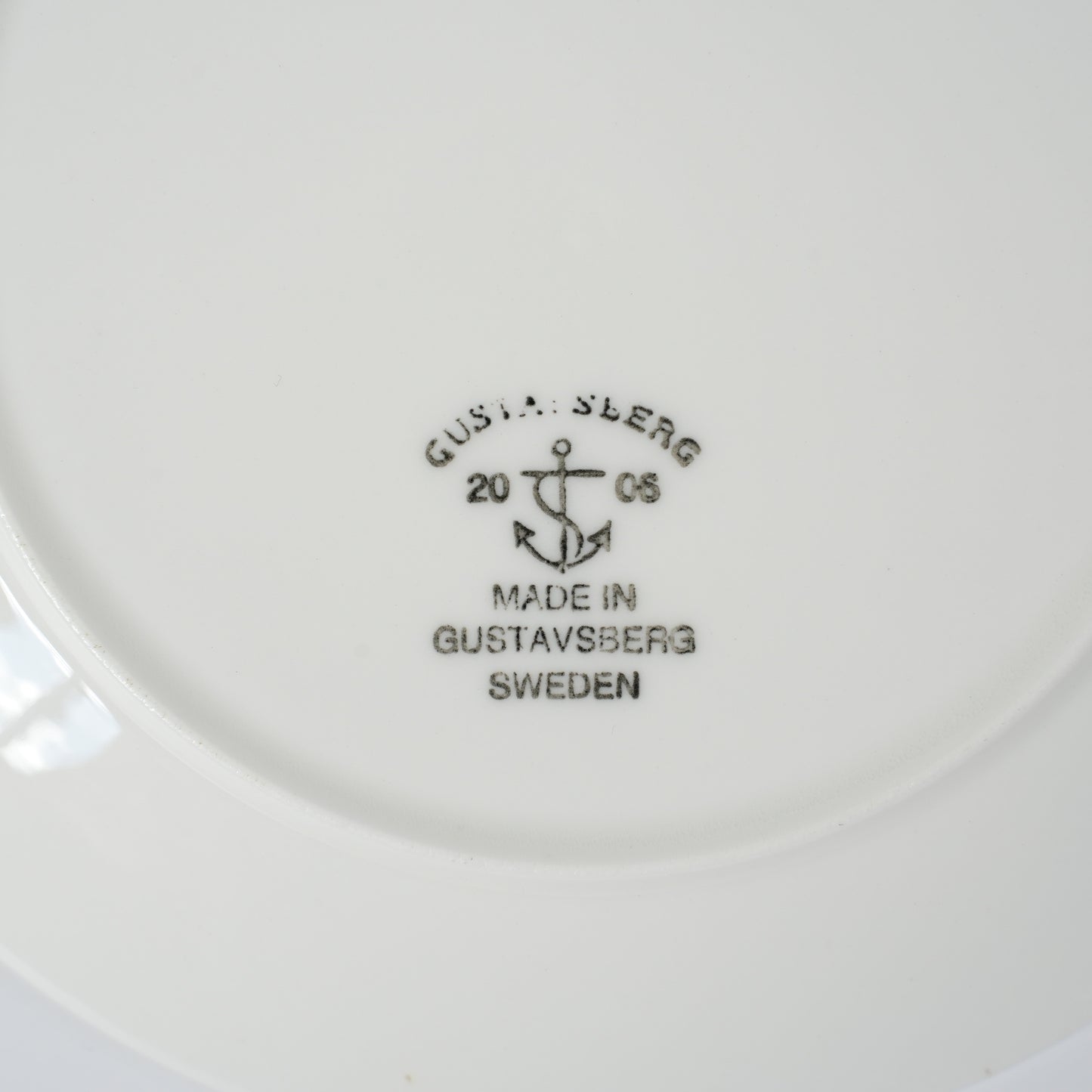 廃盤モデル 復刻版 グスタフスベリ ベルサ（Bersa）モーニングカップ＆ソーサー - バックスタンプ・裏印
