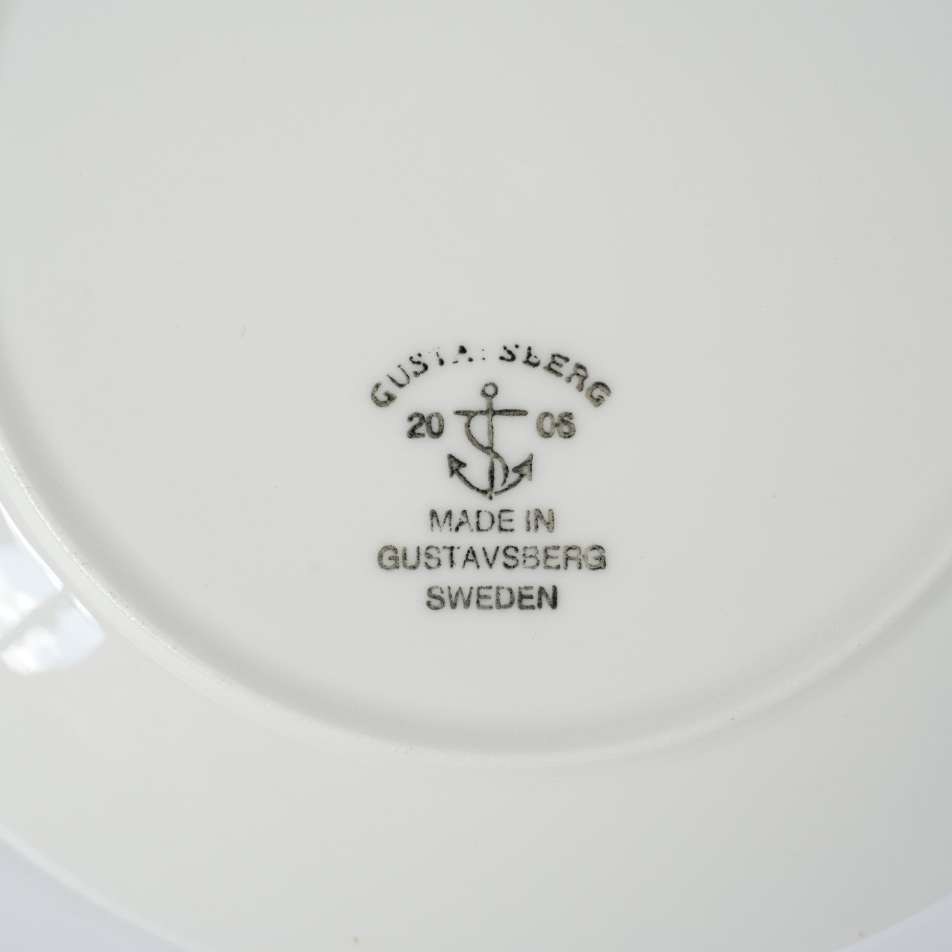 廃盤モデル 復刻版 グスタフスベリ ベルサ（Bersa）モーニングカップ＆ソーサー - バックスタンプ・裏印