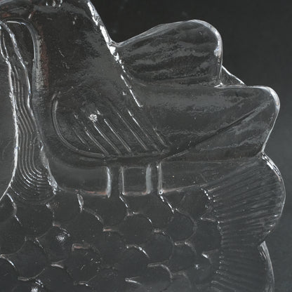 希少 リサ・ラーソン ローヤルクローナ 鳥と人魚のガラス像 - 3