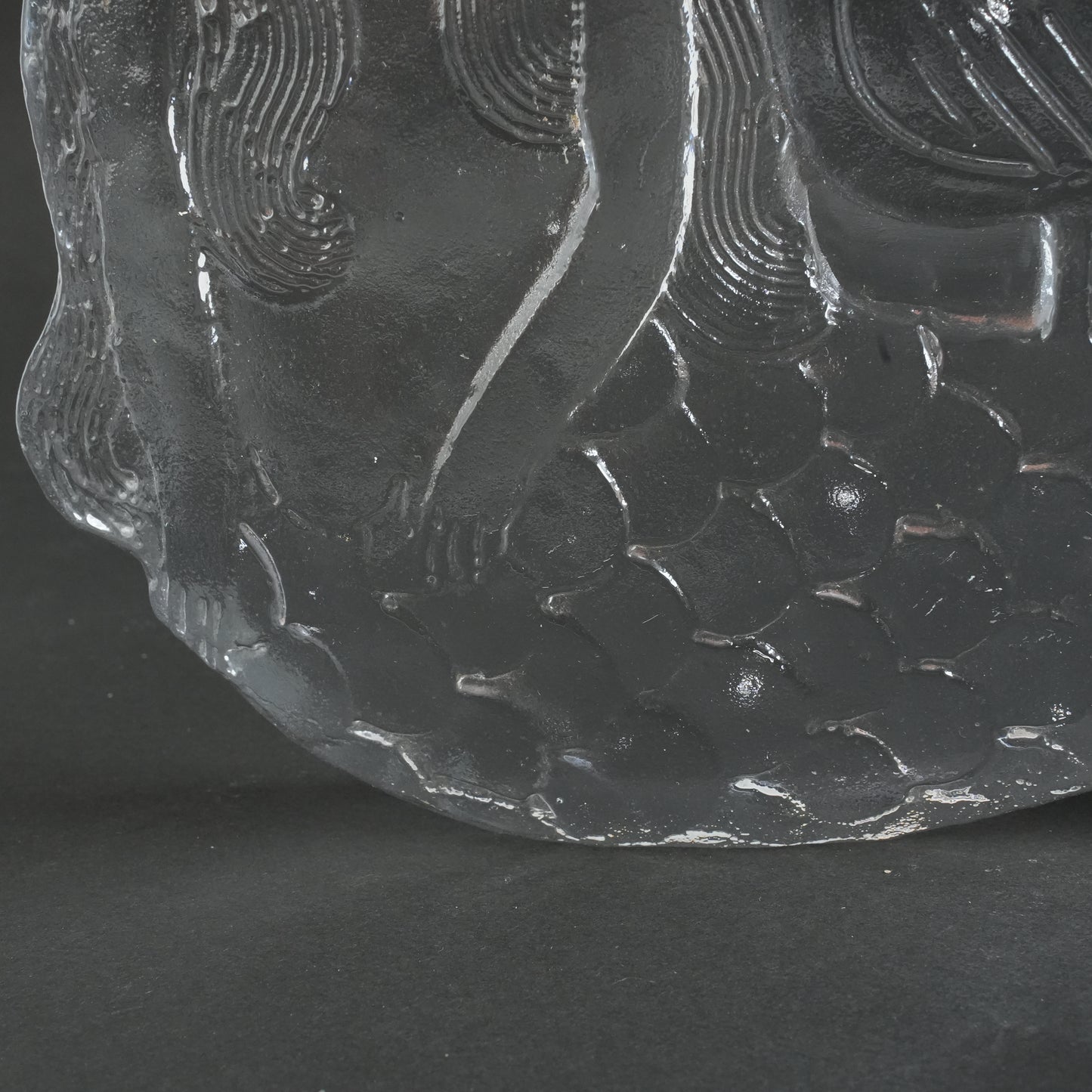 希少 リサ・ラーソン ローヤルクローナ 鳥と人魚のガラス像 - 5