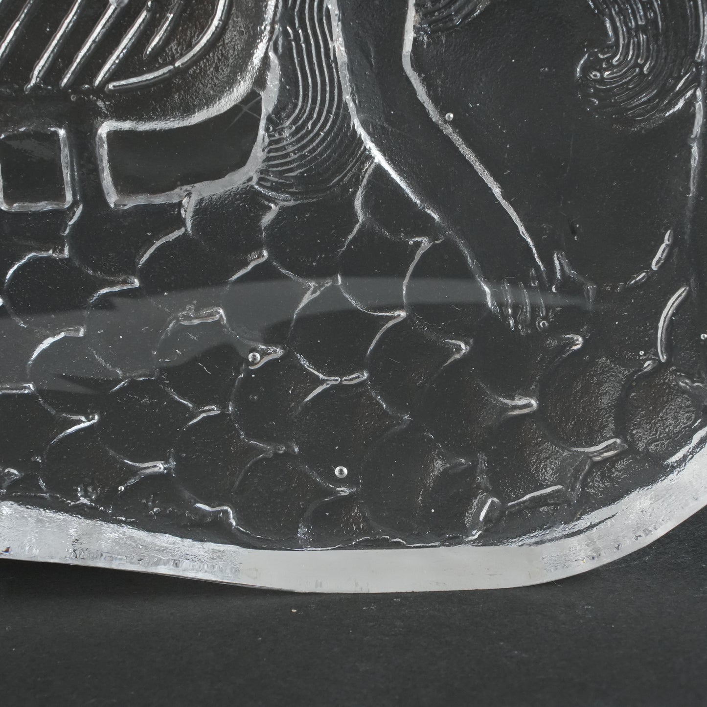 希少 リサ・ラーソン ローヤルクローナ 鳥と人魚のガラス像 - 7