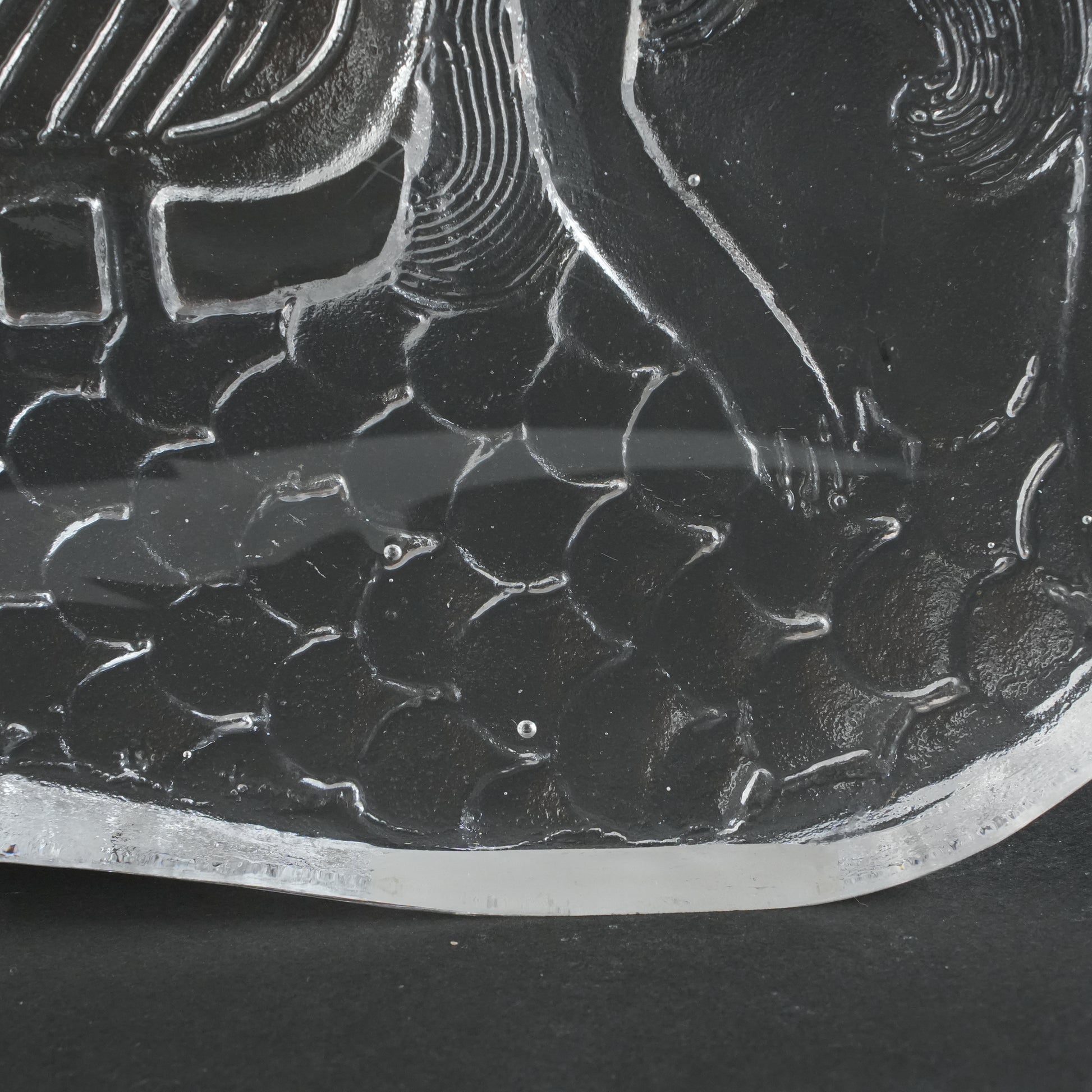 希少 リサ・ラーソン ローヤルクローナ 鳥と人魚のガラス像 - 7